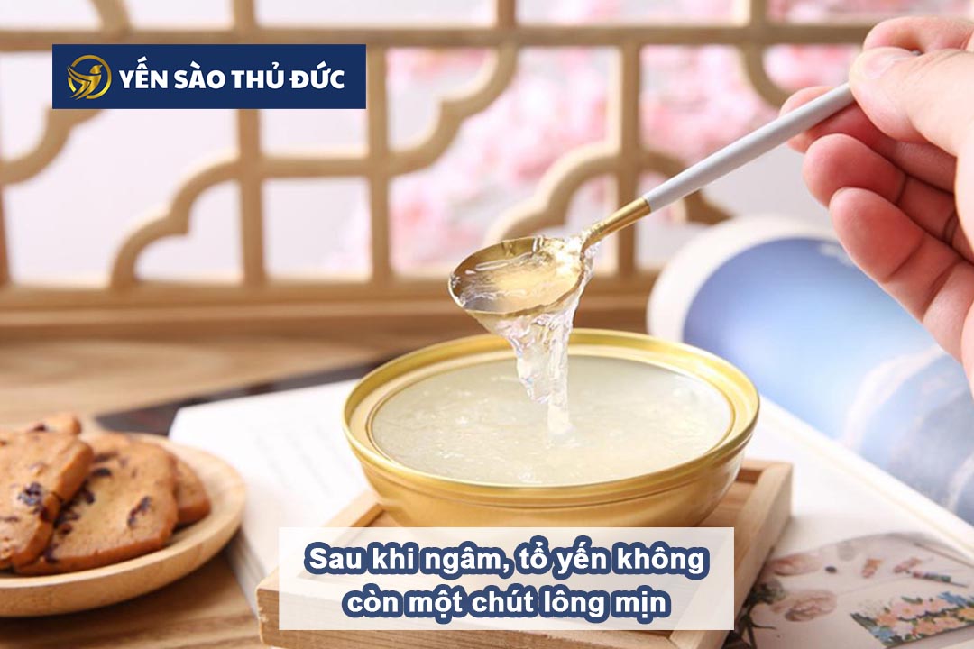 Tổ yến không thể làm sạch hoàn toàn được lông yến mịn. Nếu tổ yến sạch hoàn toàn thì chắc chắn nó đã được xử lý bằng chất tẩy rửa