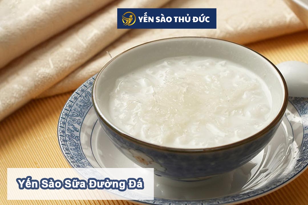 Yến sào sữa đường đá mát lạnh giải nhiệt