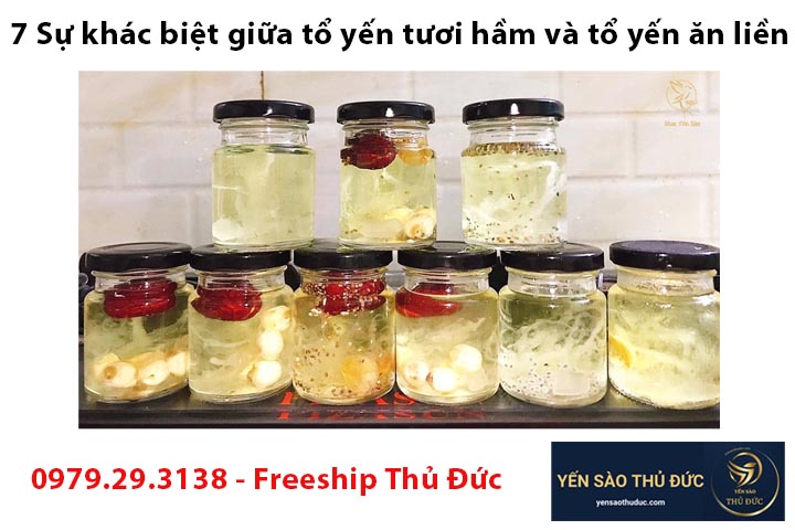 7 Sự khác biệt giữa tổ yến tươi hầm và tổ yến ăn liền