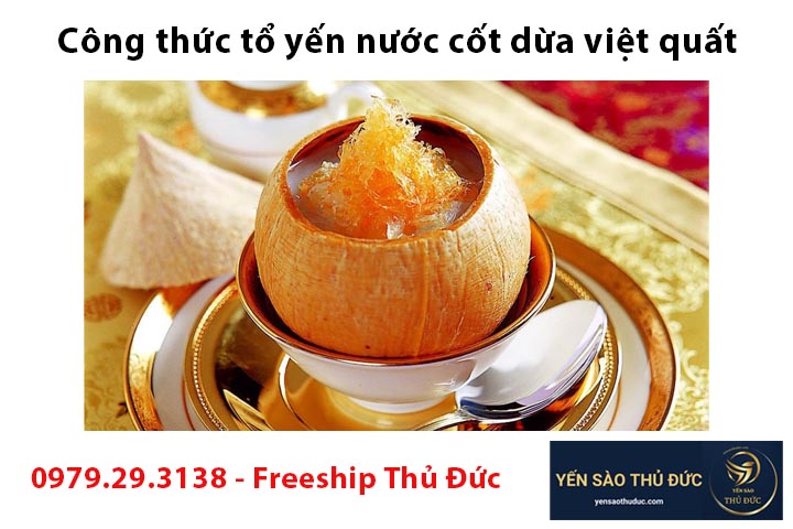 Công thức tổ yến nước cốt dừa việt quất