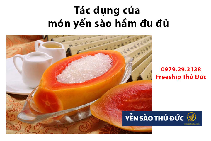 Tác dụng của món yến sào hầm đu đủ