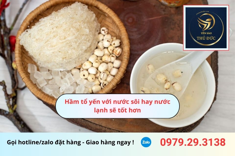 Hầm tổ yến với nước sôi hay nước lạnh sẽ tốt hơn
