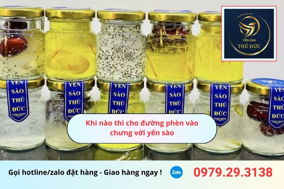 Khi nào thì cho đường phèn vào chưng với yến sào